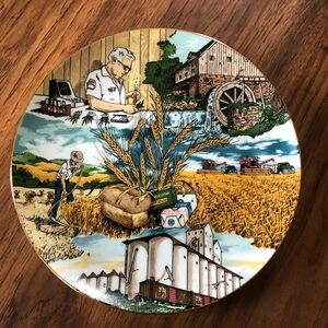 1977 Vintage farm/agriculture 10 inch decorative collector plate